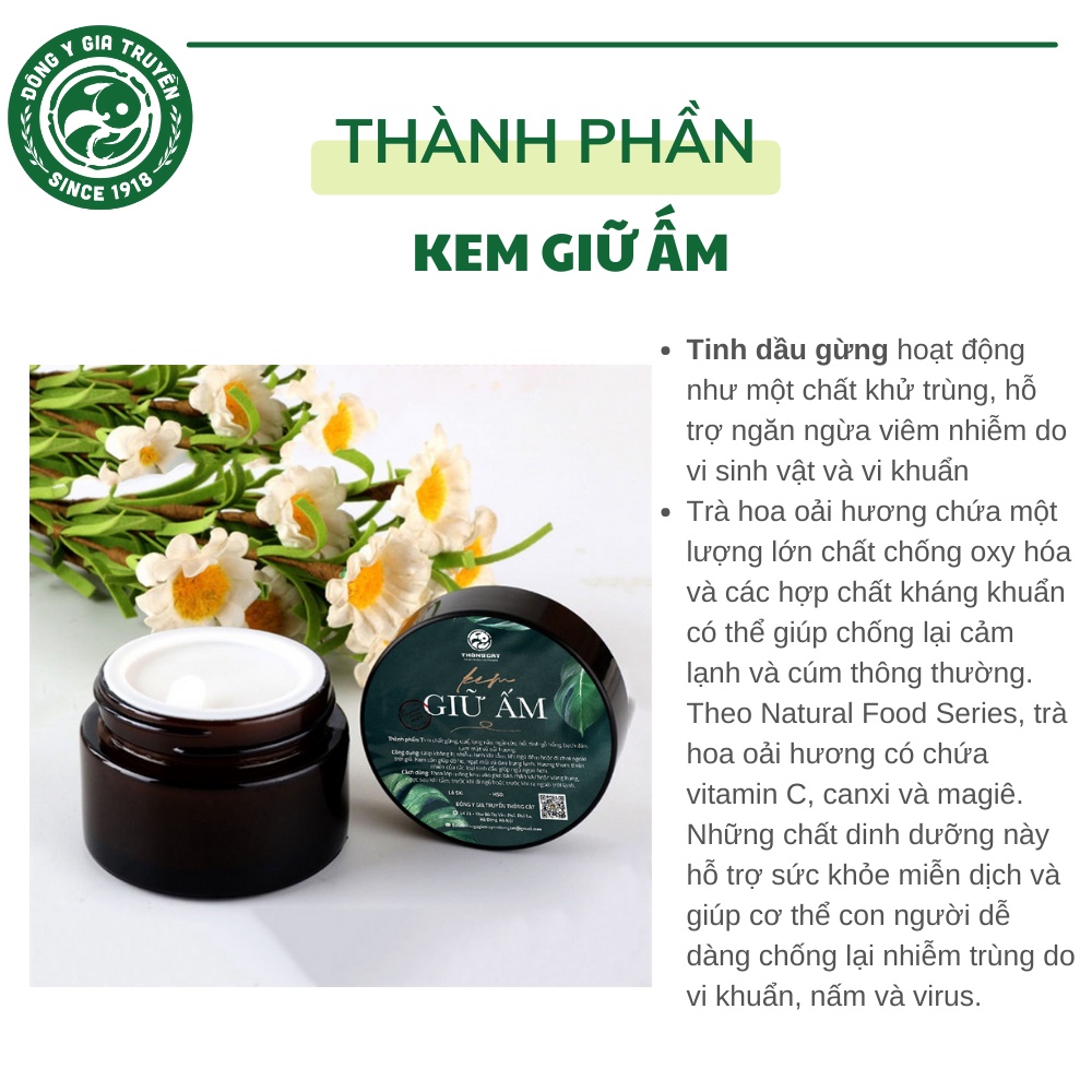 Kem giữ nhiệt, giữ ấm, làm nóng cơ thể, ấm chân, ấm bụng Đông gia truyền Thông Cát (Since 1918)