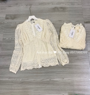 Áo ren cổ V dài tay ( ib hoặc note chọn size )
