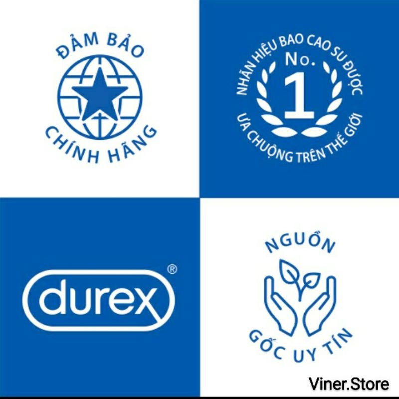 Hộp Bao Cao Su Durex Chính Hãng Giá Tốt - Hộp 3 cái