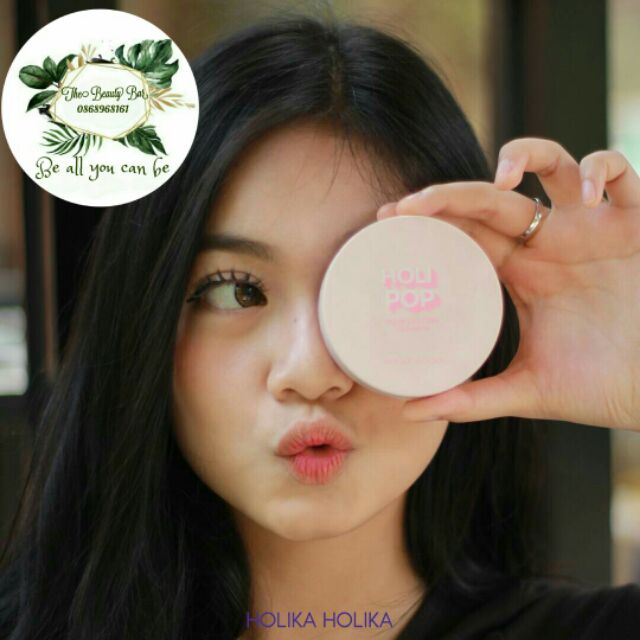 Phấn nước che phủ siêu mịn Holika Holika Holipop Blur Lasting Cushion SPF50+/PA++++ 13g Nhập khẩu chính ngạch Hàn Quốc
