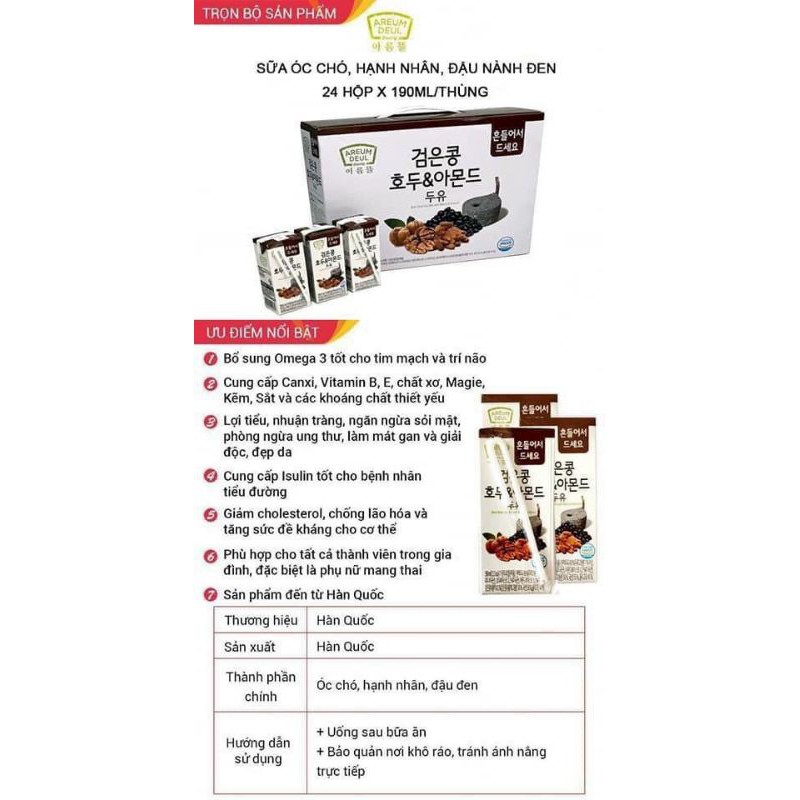 [Tách lẽ] Sữa óc chó hanh nhân Product ốc Korea (hsd 2023) | BigBuy360 - bigbuy360.vn