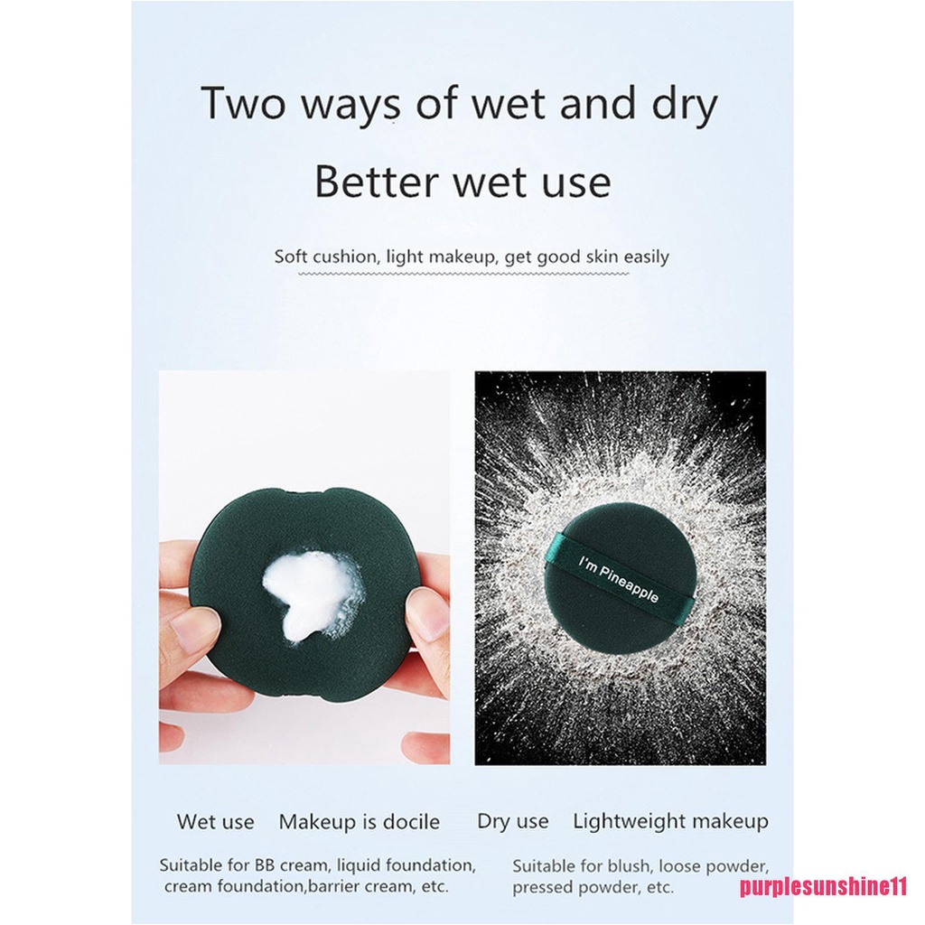 3Pcs Makeup Air Cushion Sponge Puff Dry Wet Dual Use Concealer Foundation