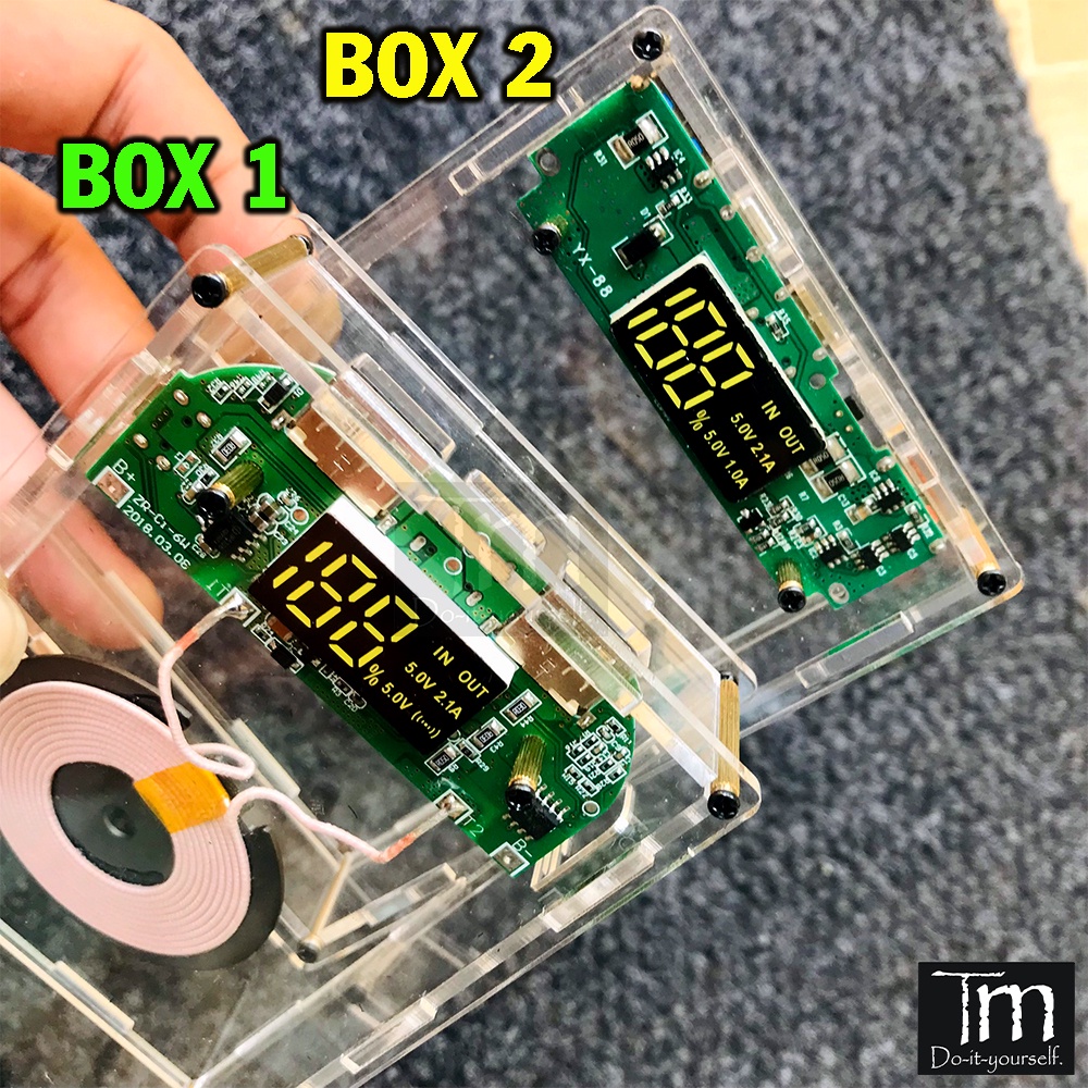 Box Sạc Dự Phòng Mica Trong Suốt 4 Cell