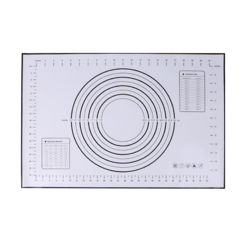 Thảm Nhào Bột Bánh Bằng Silicone 2 Màu 60x40cm