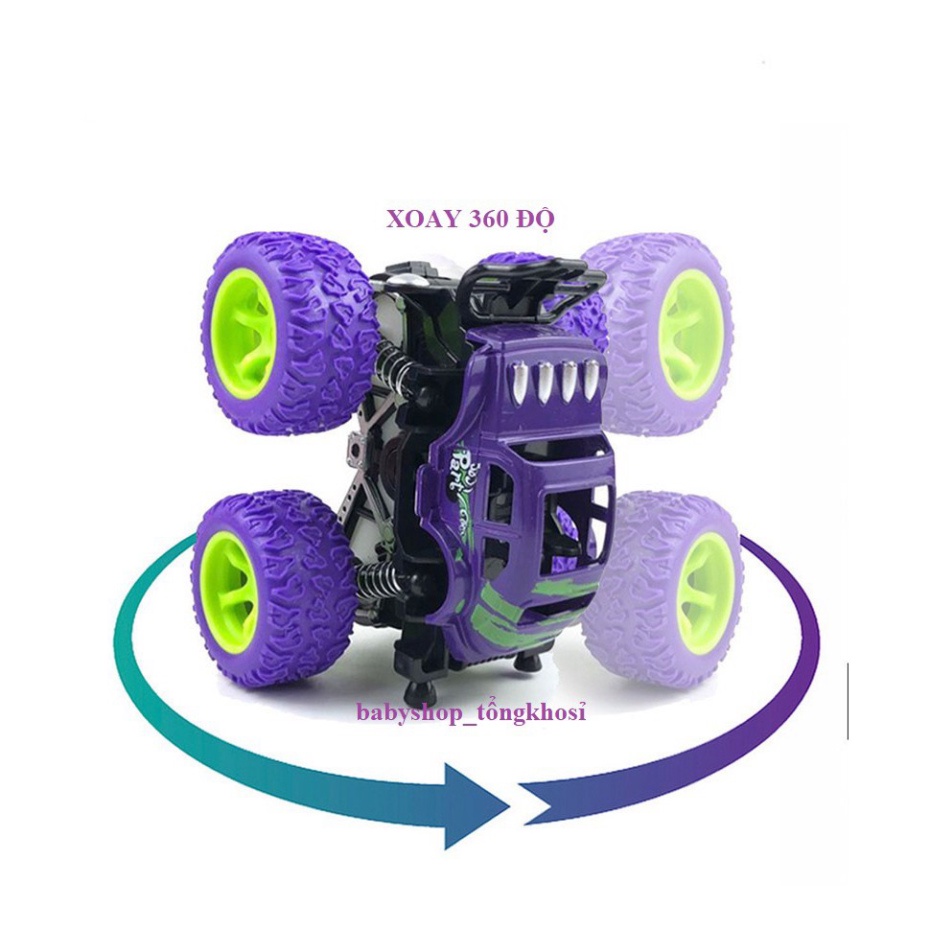 Đồ Chơi Ô Tô Địa Hình Nhào Lộn Xoay 360 Giảm Sóc Chạy Đà Siêu Mạnh. ĐTBX