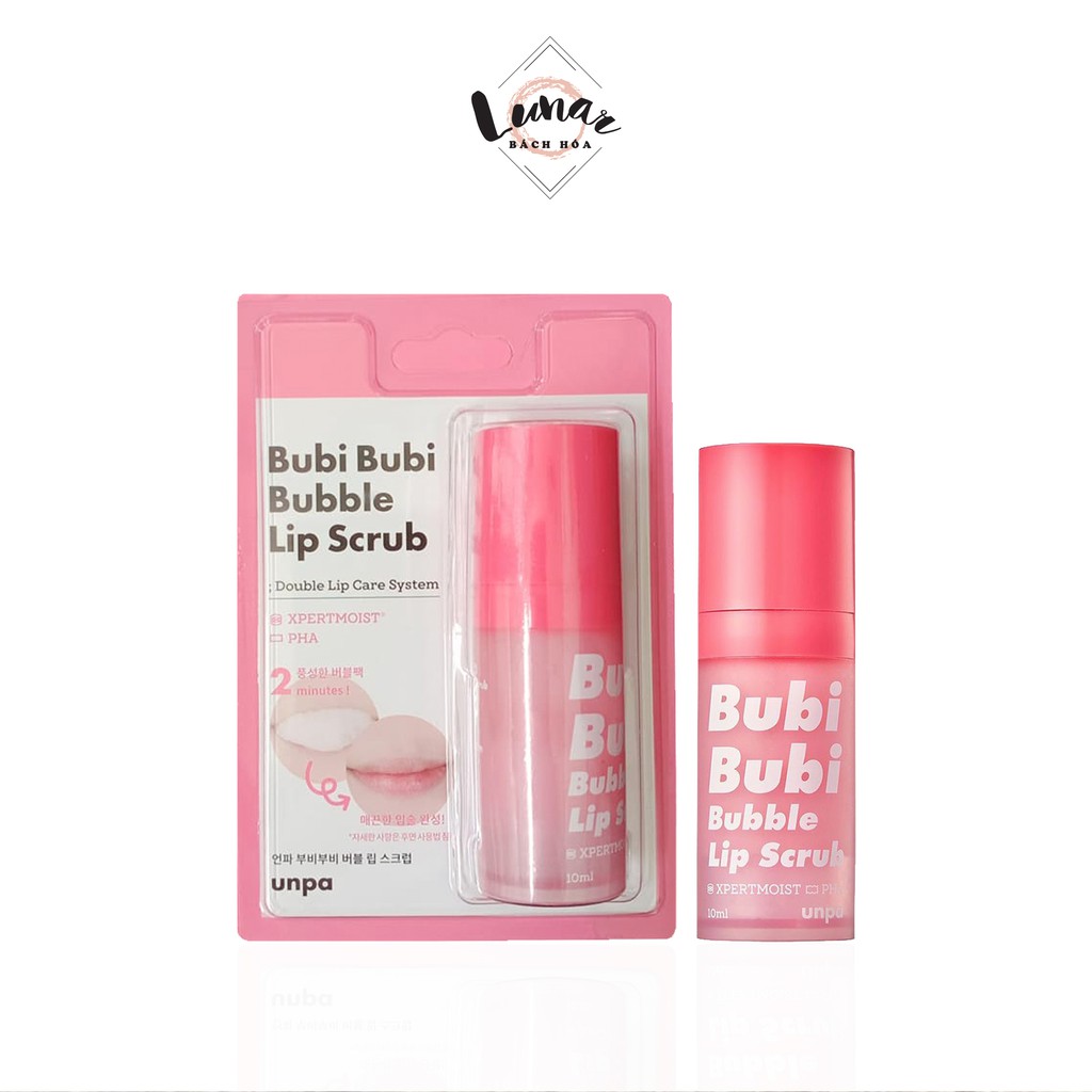 [Mẫu Mới] Tẩy Da Chết Môi Bubi Bubi Lip Sủi Bọt Làm Mềm Môi 12ml - Gel Sủi Bọt Bong Tróc Da Chết