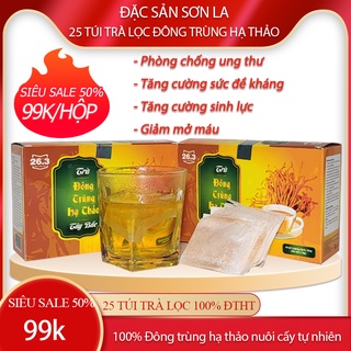 [25 túi trà lọc] 100% Đông trùng hạ thảo - Được chuyển giao từ đề tài cấp nhà nước