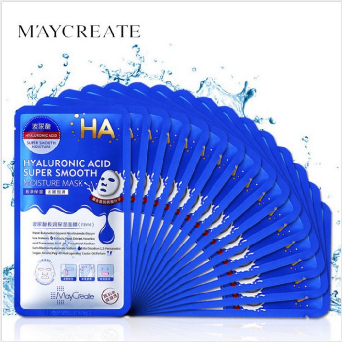 Mặt Nạ Dưỡng Ẩm Trắng Da HA Hyaluronic Acid Maycreate PL4 L4