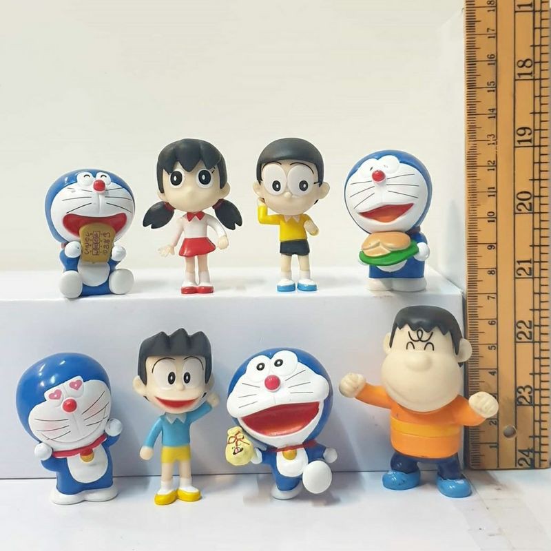 Doraemon Set 8 Mô Hình Nhân Vật Phim Hoạt Hình Nobita Shizuka Bằng Pvc