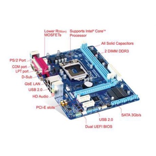 [Mã ELMS9 giảm 6% đơn 300K] Bo Mạch Chủ- Main H61 Ds2 Giga Hàng tháo văn phòng bảo hành 1 tháng