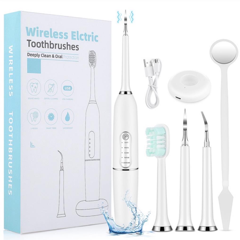 Máy lấy cao răng tại nhà Gumcare Wireless Toothbrush tích hợp bàn chải đánh răng tự động sạc đế không dây