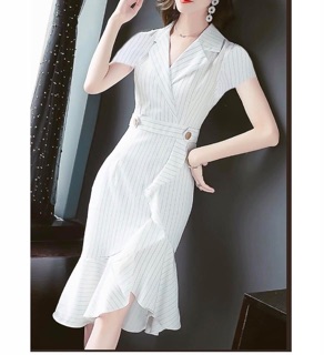 Đầm cati midi đuôi cá