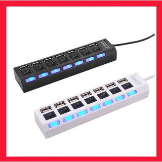 Hub chia usb 7 cổng có công tắc led