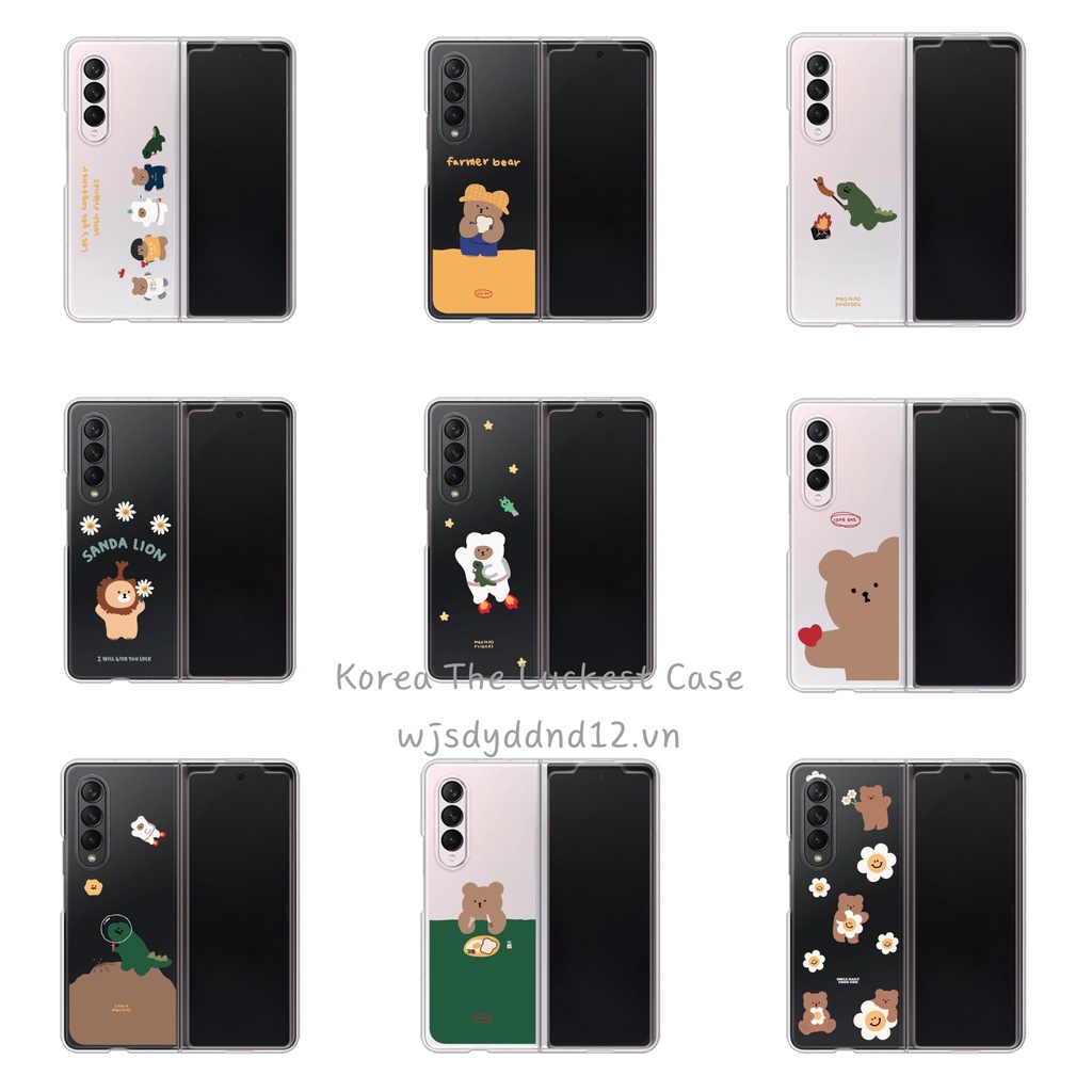 Ốp điện thoại MoMo dễ thương trong suốt Hàn Quốc Samsung cho Galaxy Z Fold 3