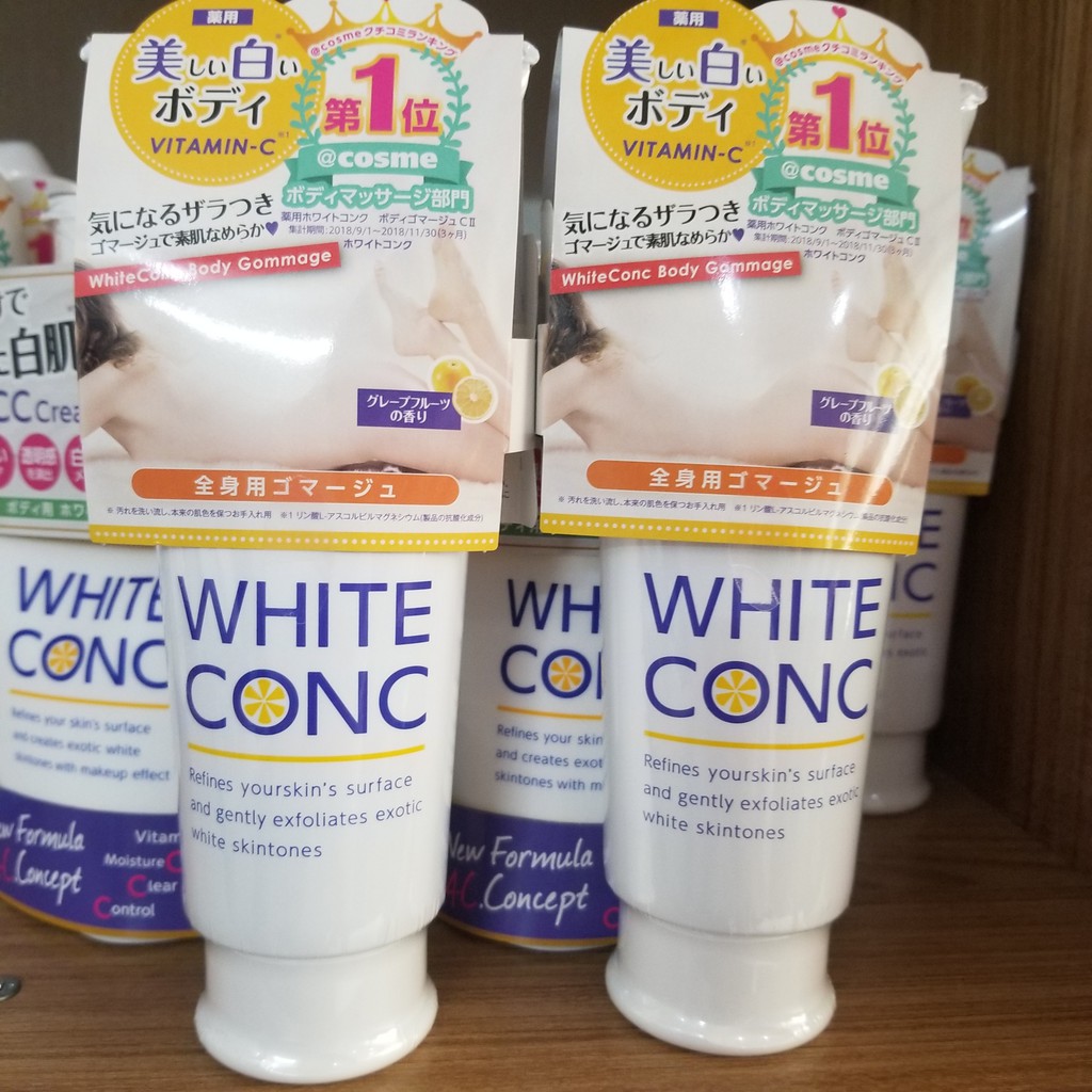 White Conc 180g Nhật Bản Chính hãng - Tẩy da chết và làm trắng hiệu quả