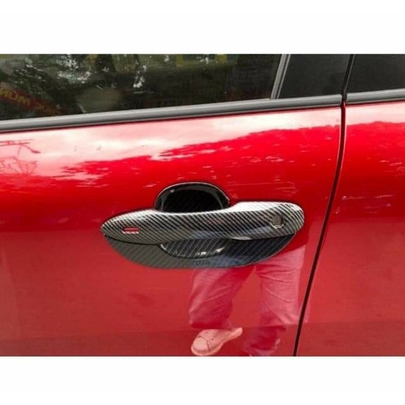 Ốp tay hõm cửa xe Toyota Cross 2021 2022 Vân Carbon Cao Cấp Chống xước tay cửa làm đẹp cho xe
