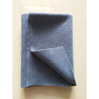 Khăn Lau Siêu Sợi Không Viền Lau Kính, Lau Nội Ngoại Thất Xe Ô Tô (Sợi ngắn) - Grey Microfiber Edgeless 40cm X 40cm
