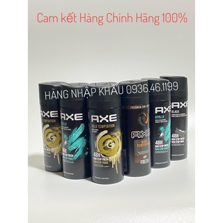 Xịt khử mùi AXE 48h toàn thân Nam-Men  150ml USA siêu thơm,nhiều mùi