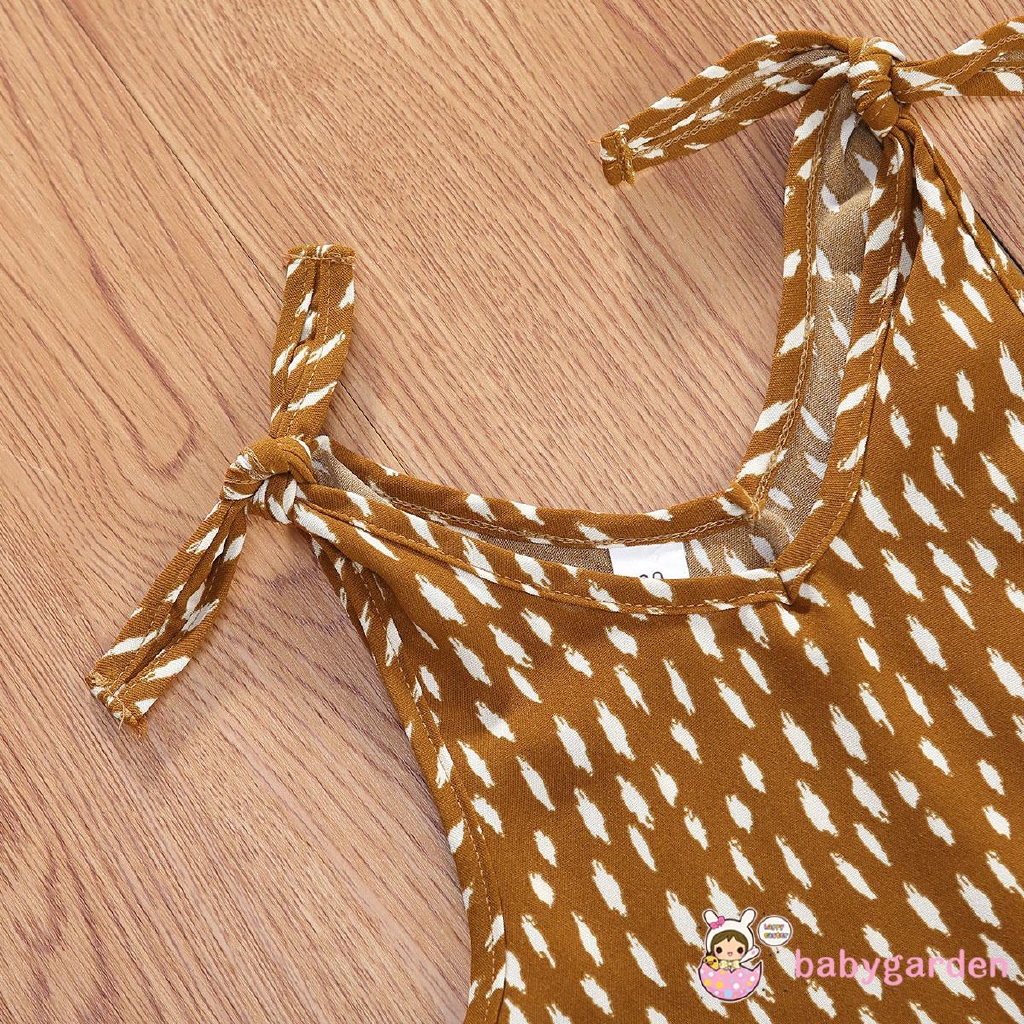 Jumpsuit Hai Dây In Hoa Cho Bé Gái