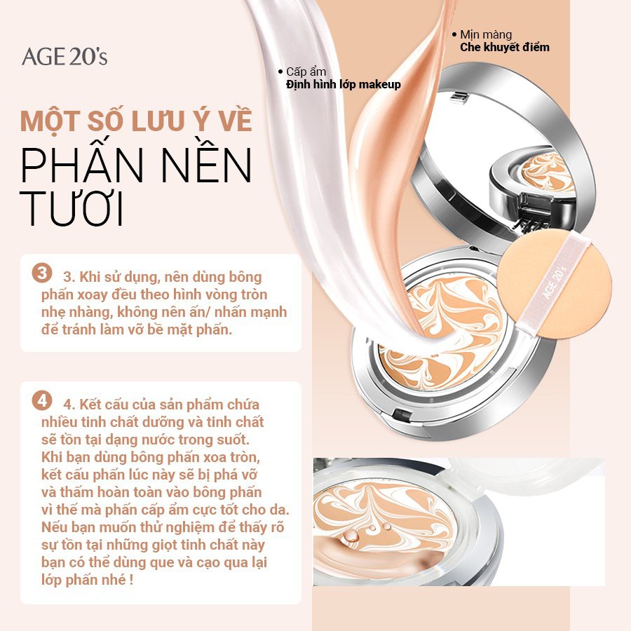 [TẶNG 1 LÕI]Phấn Tươi Dưỡng Ẩm Age20'S Signature Essence Cover Pact #21 14GX2 [HỒNG]