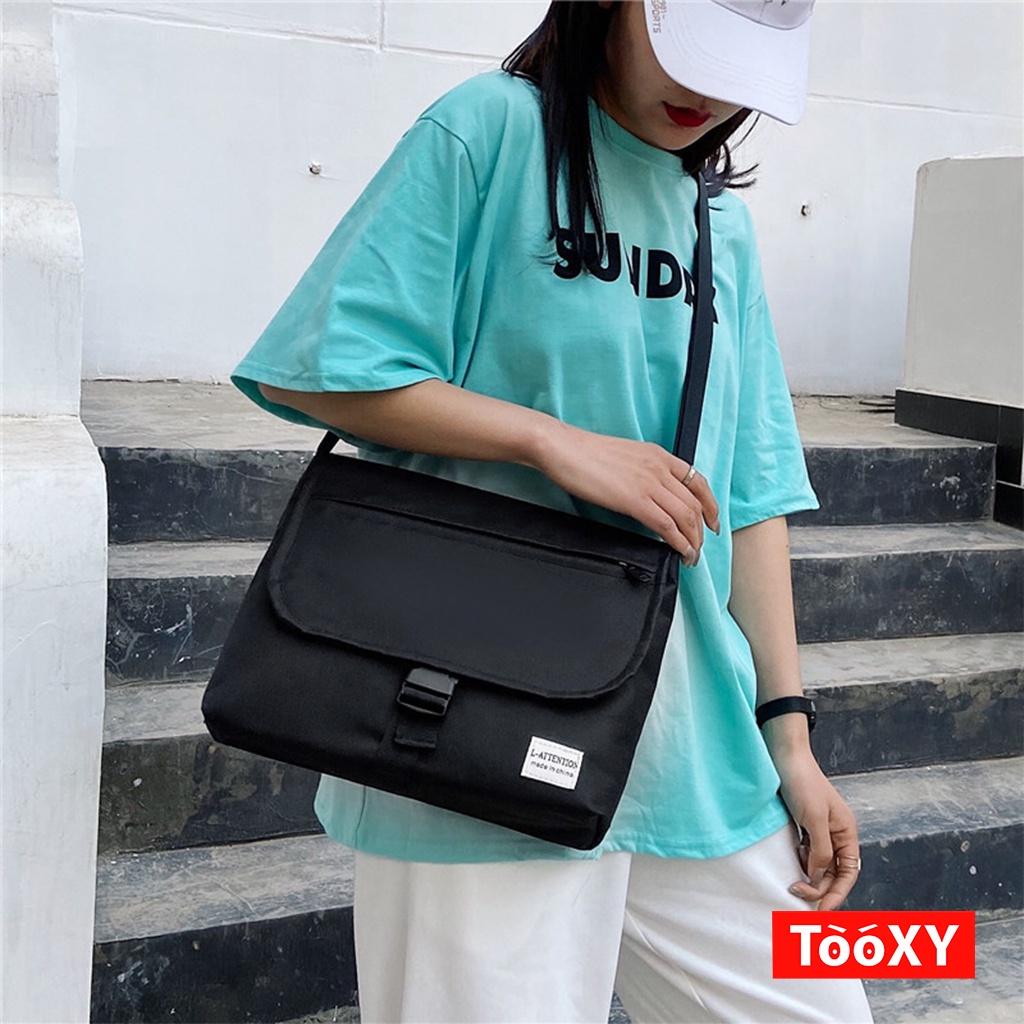 Cặp đeo chéo nam nữ vải canvas bền bỉ,Túi đeo chéo phong cách unisex hàn quốc TX21