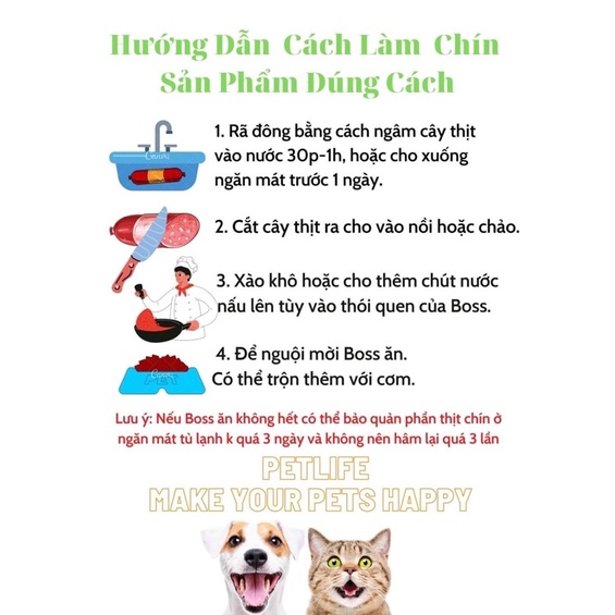 🚀Hoả tốc🚀500gr - Thức ăn tươi / Rawfood cho chó mèo💯💯