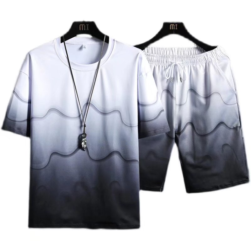 Áo Thun Tay Ngắn Dáng Rộng In Họa Tiết Phong Cách Hàn Quốc Thời Trang Mùa Hè Cho Nam Size M-5XL