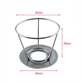 Phễu pha cà phê inox SUS304 100mm có giá đỡ