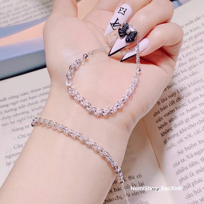 Lắc tay bạc ta, nhẹ nhàng 3 mẫu siêu hot nhà Nomi ảnh shop tự chụp Mainomi Shop Bạc Xinh