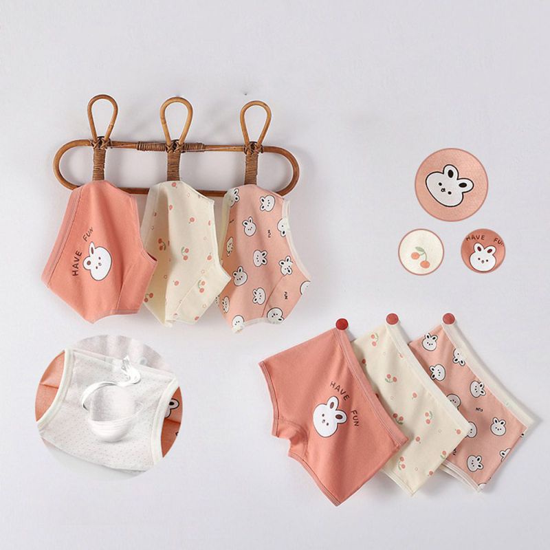 Set 3 Quần Lót Cotton Mềm Mại Cho Bé