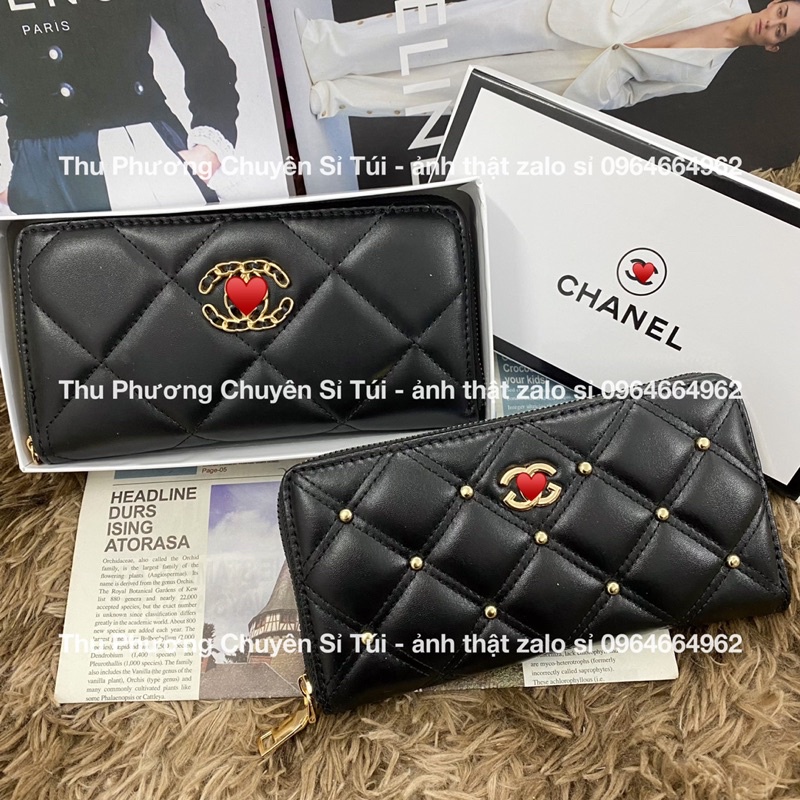 Ví CHANEL dài cầm tay full box chất da cao cấp hàng đẹp