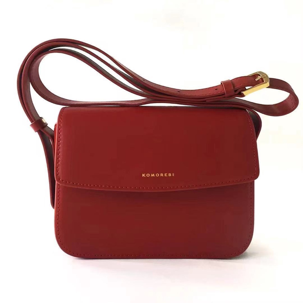 Túi Đeo Chéo Một Bên Vai Thiết Kế Cao Cấp Phong Cách Retro Nhật Hàn Màu Đỏ