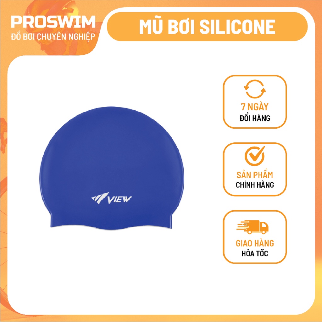 Mũ Bơi Silicone View - Màu Xanh Navy