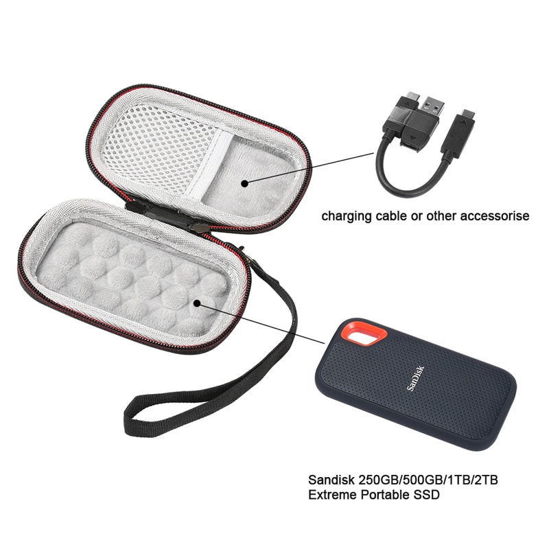 Túi Đựng Ổ Cứng Di Động sandisk 250gb / 500gb / 1tb / 2tb