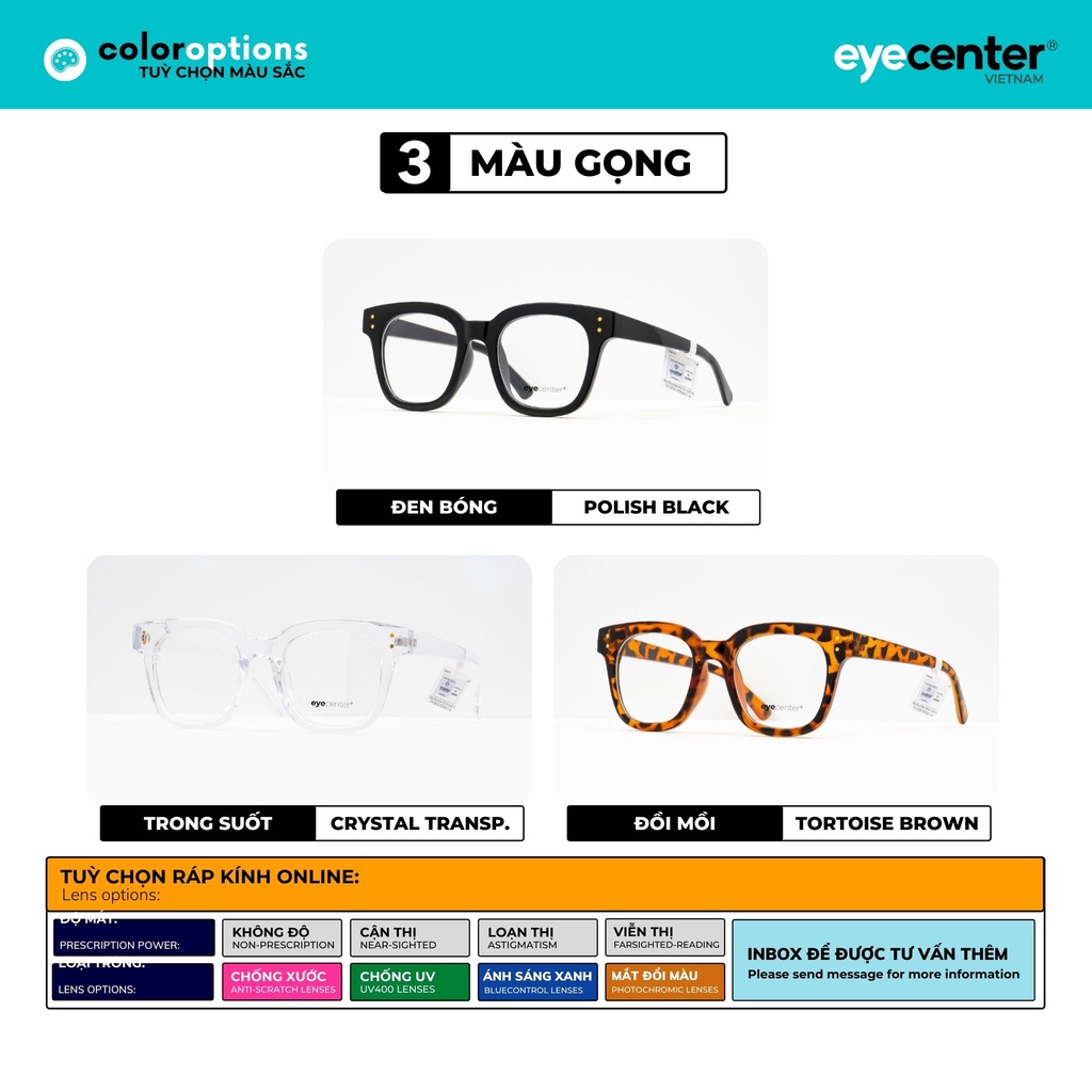 Gọng kính cận nam nữ chính hãng EYECENTER K30S nhựa dẻo siêu nhẹ nhập khẩu by Eye Center Vietnam