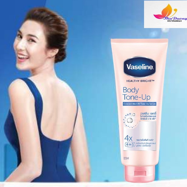 Sữa dưỡng thể Vaseline Healthy White  Tone-Up Serum 4x 320ml