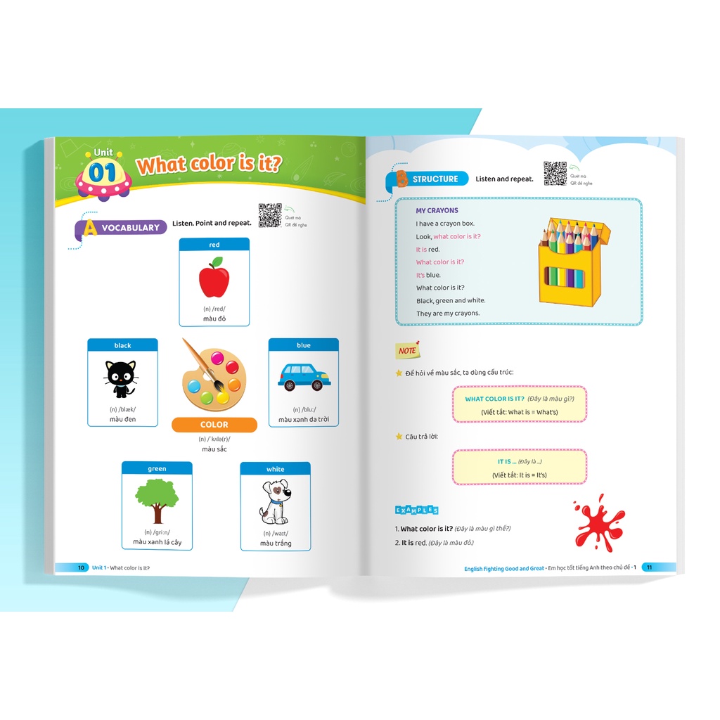 Sách English Fighting Good and Great - Em học tốt tiếng Anh theo chủ đề lớp 1