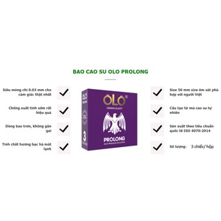 Bao Cao Su Chống Xuất Tinh Sớm OLO Prolong