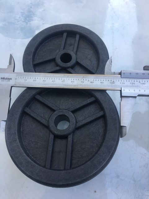 Bánh xe nhựa  máy nén khí 14x20x110mm