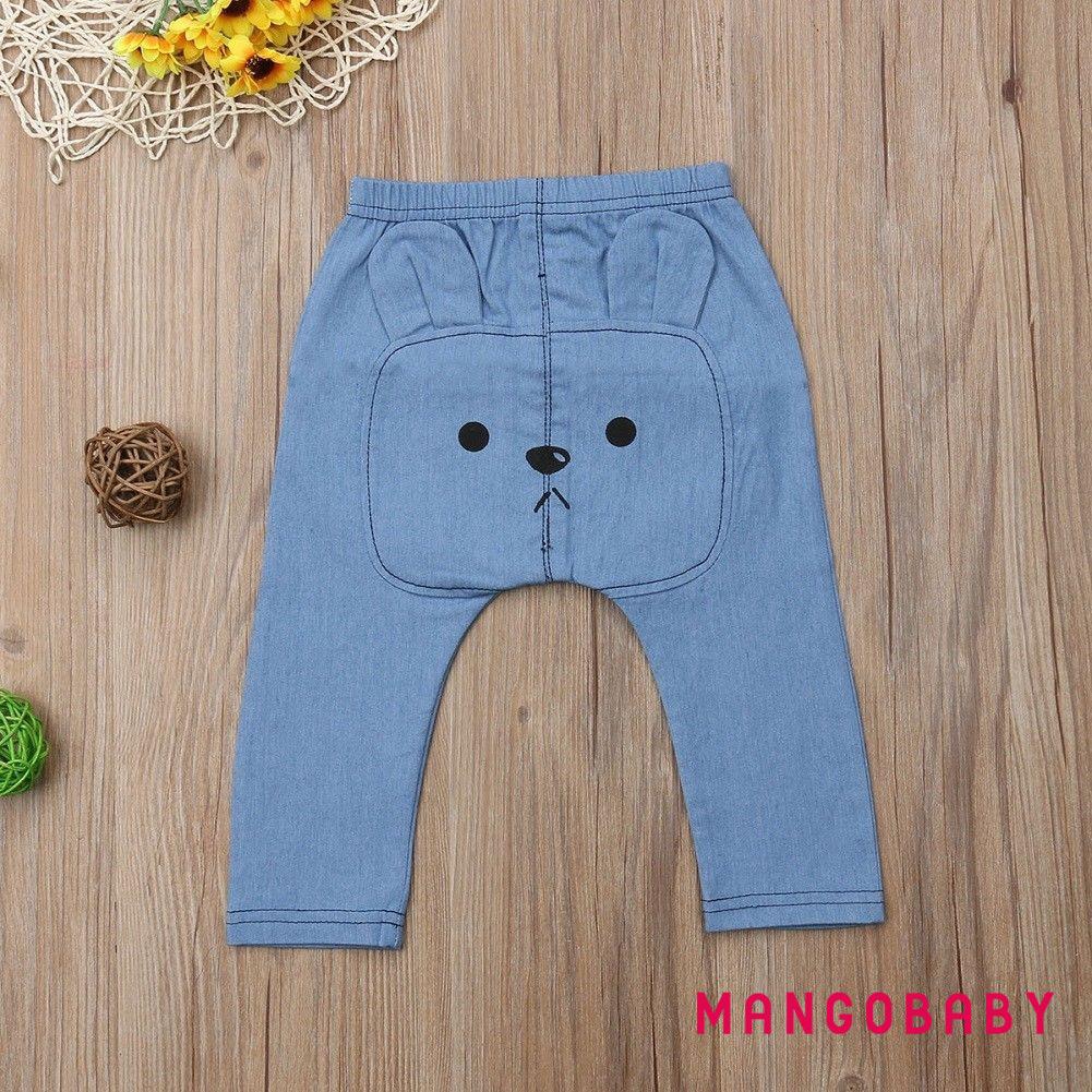 Quần Legging Denim In Hình Động Vật Đáng Yêu Cho Bé