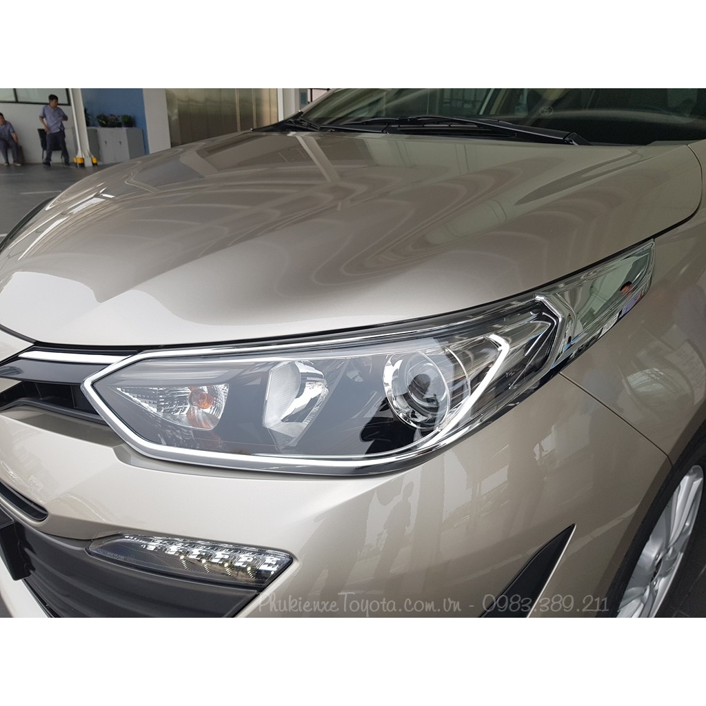 Ốp Viền Đèn Pha Hậu Xe Toyota VIOS 2019 2020 2021-MẠ CROM.