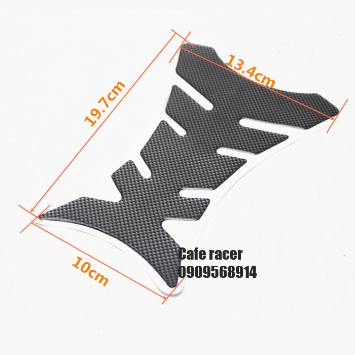 Decal 3d ốp mô tô vân giả carbon