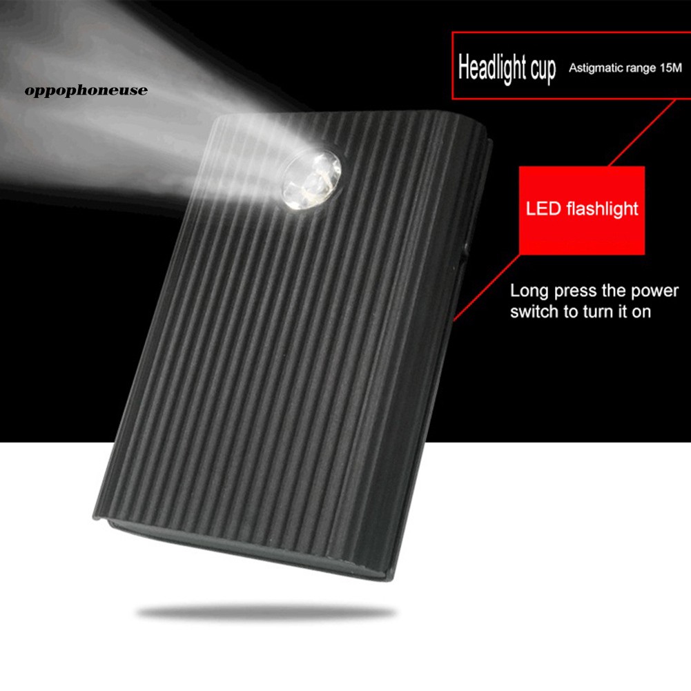 Hộp sạc dự phòng rỗng 4 ngăn đựng pin 18650 có màn hình LCD và đèn LED DIY