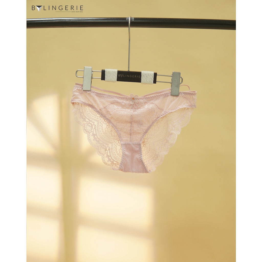 Bộ đồ lót ren nữ BY LINGERIE màu hồng không gọng đệm mút nâng ngực | B231 | BigBuy360 - bigbuy360.vn