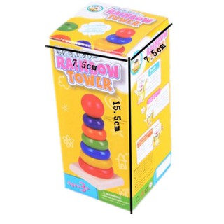 Tháp gỗ cầu vồng cho bé
