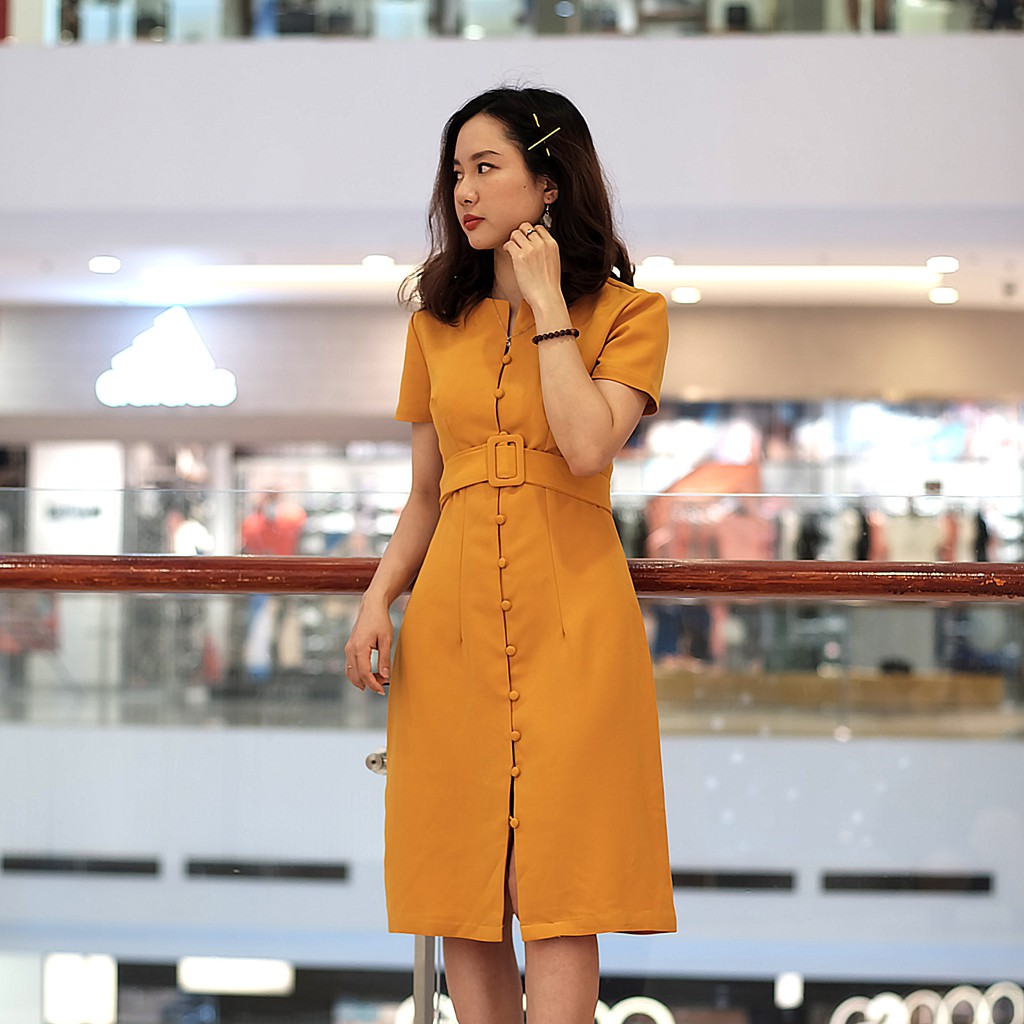 Đầm váy dáng suông màu vàng YELLOW CLOUD DRESS | ÁNG MÂY VÀNG