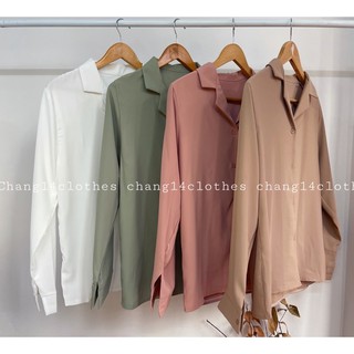 Áo sơ mi lụa cổ vest