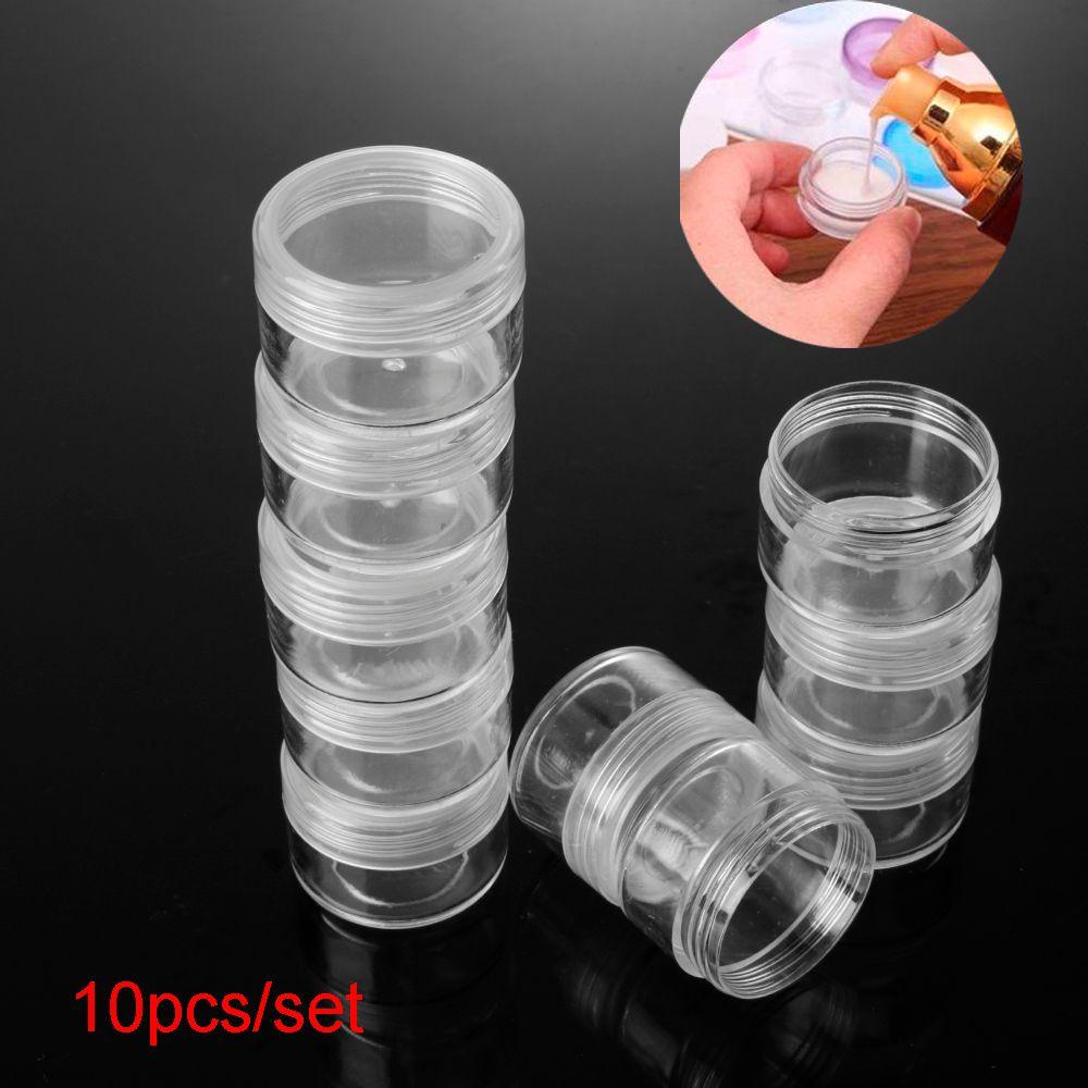 Set 10 Hộp Rỗng Trong Suốt Đựng Mẫu Thử Mỹ Phẩm Tiện Dụng