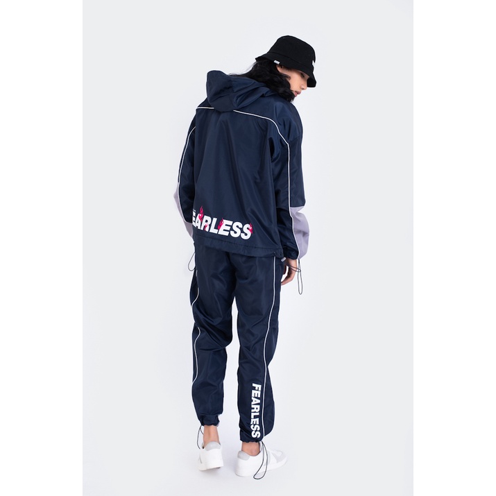 Áo Khoác Unisex BOO Vải Gió Thêu Họa Tiết Fearless Phong Cách Thời Trang Streetwear Nổi Bật