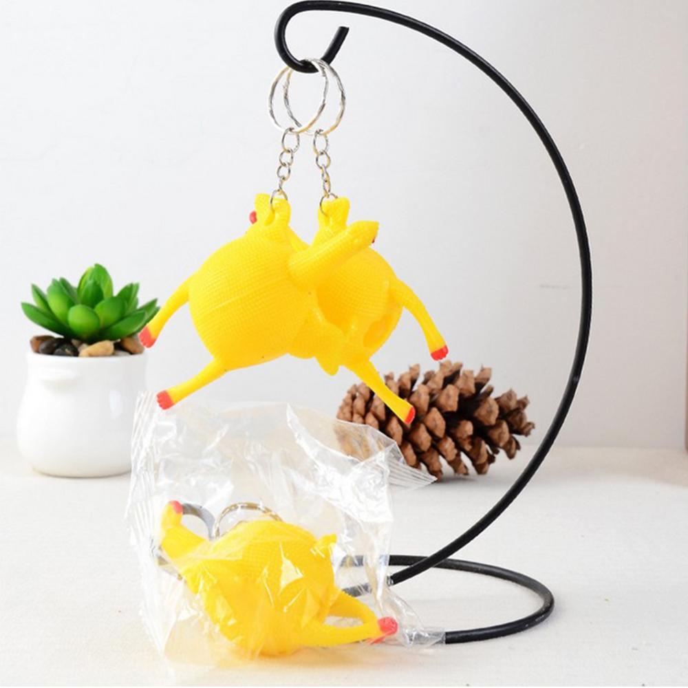 Móc Khóa Hình Gà Đẻ Trứng Vui Nhộn Bằng Silicone L1R7